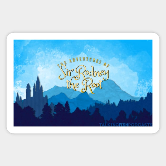 Sir Rodney Season One Mountains with Title Sticker by TalkingFishPodcasts